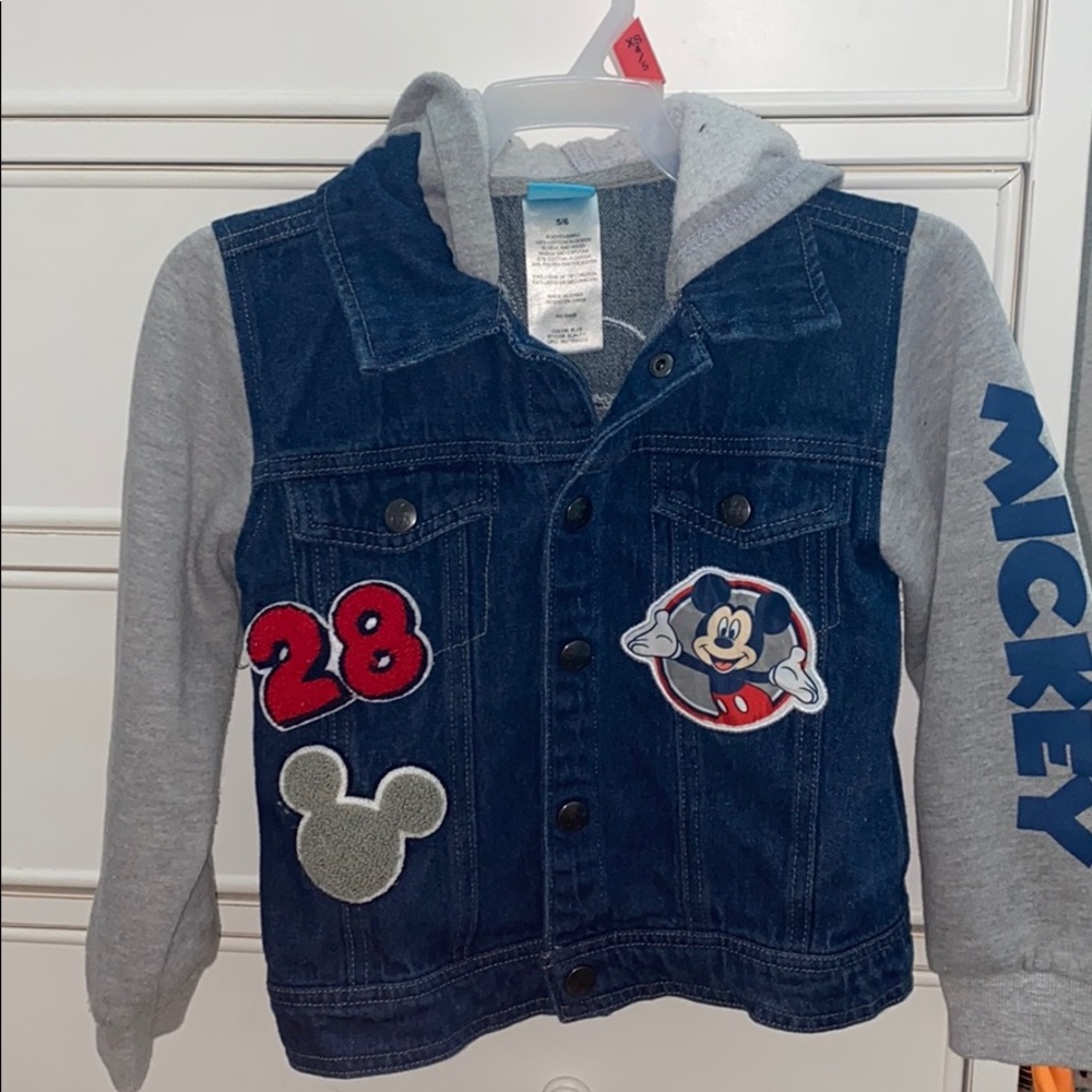 Mickey Mouse denim jacket with hoodie